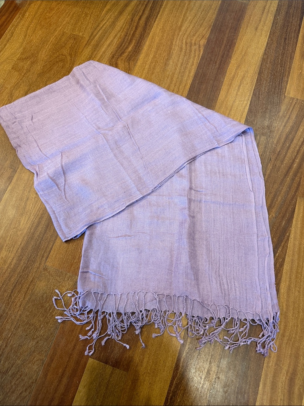 Light Lavender Fringe Scarf